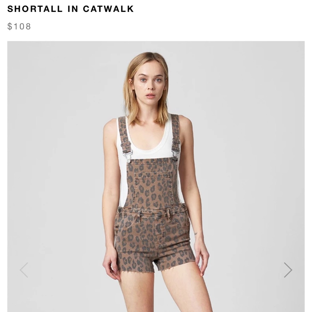 blank nyc leopard overalls